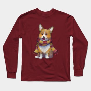 Cosy Winter Corgi Long Sleeve T-Shirt